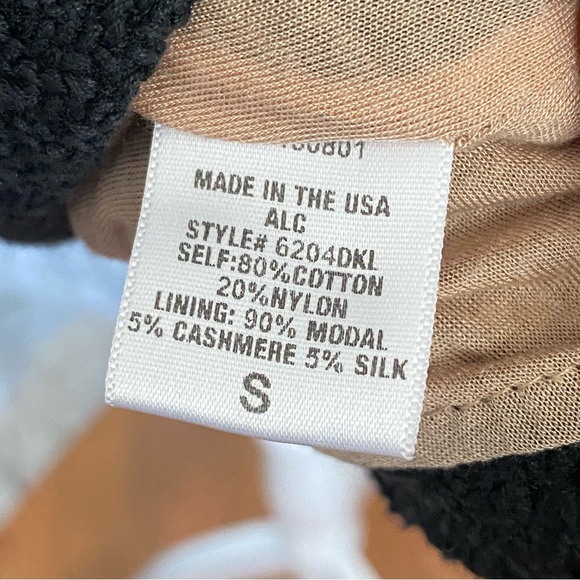 A.L.C ALC Scarlett crewneck long sleeve nude black lace mini dress - Picture 12 of 12